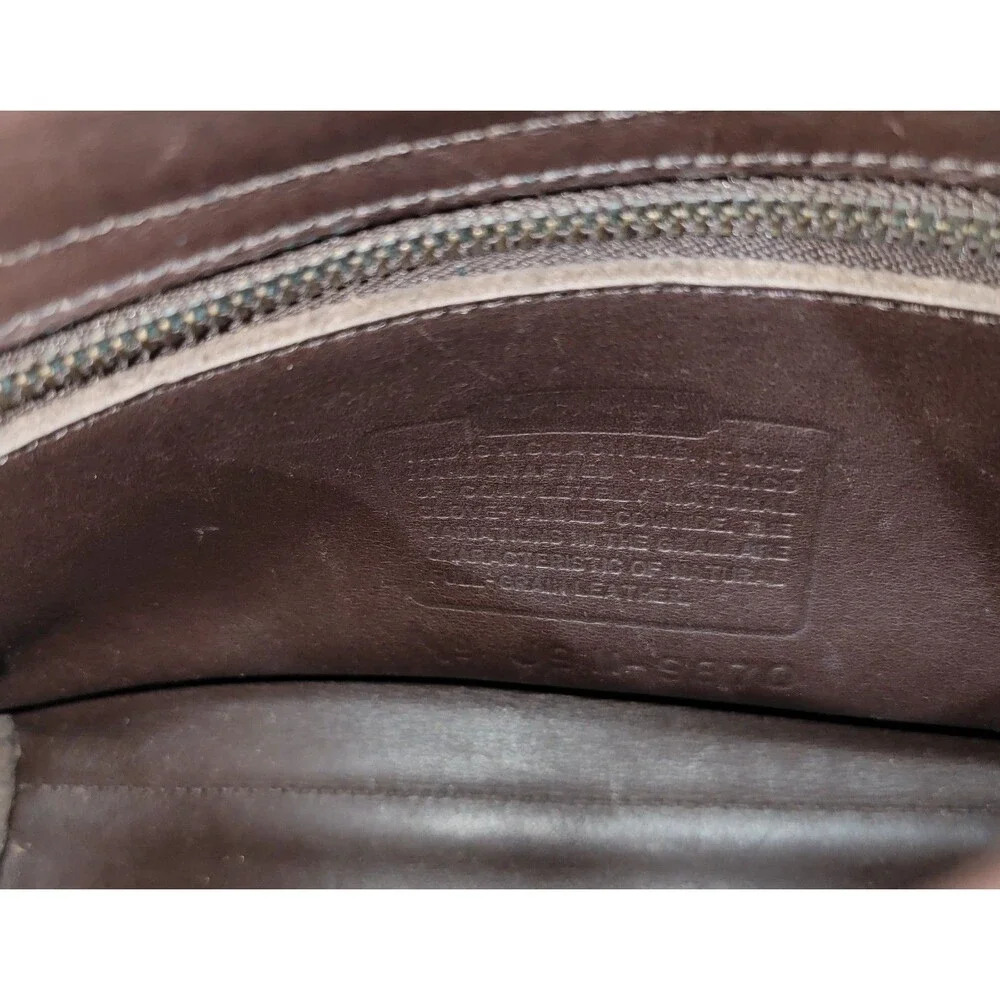 Vintage COACH 9870 Court Shoulder Bag Purse Chocolate Brown Leather Turn Lock - Picture 16 of 16
